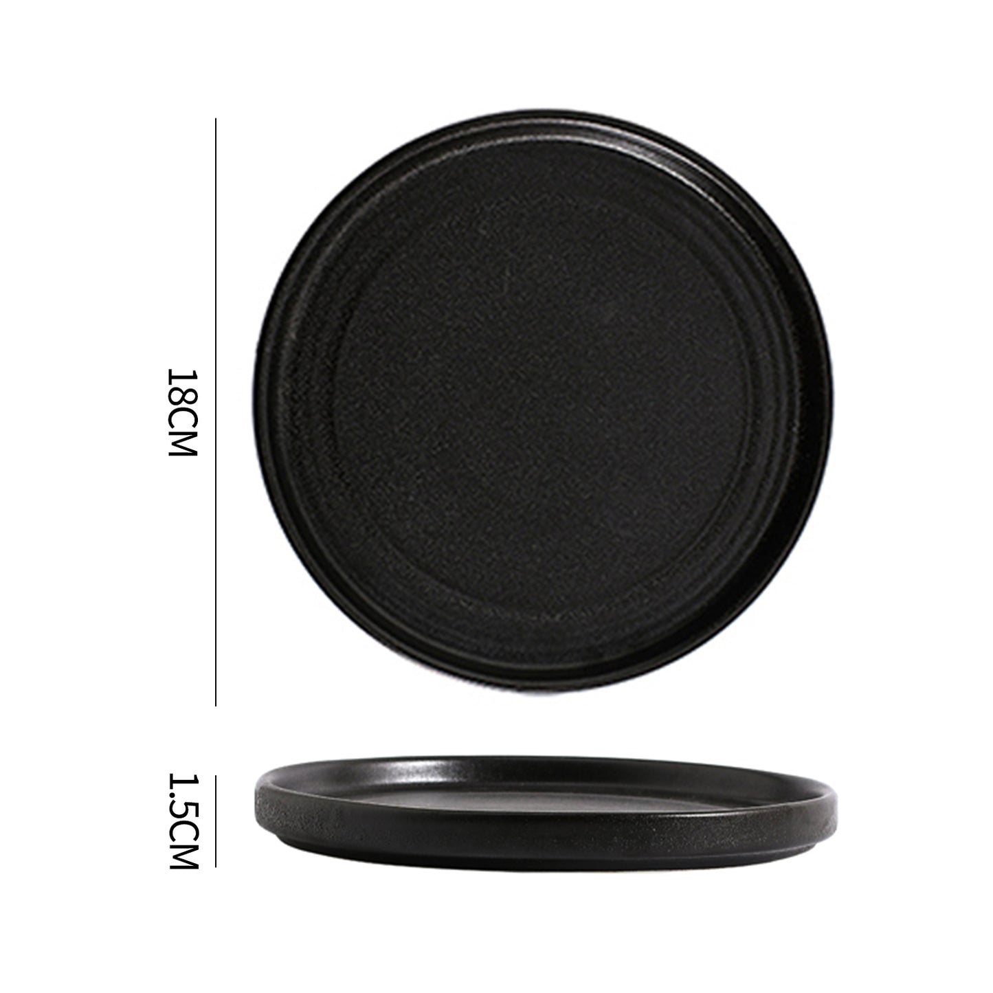 SHUER 18CM Dinner Dish Ceramic Dinnerware Set of 4PCS Blank, Suitable for Ramadan, Wedding, Dinner Scenes