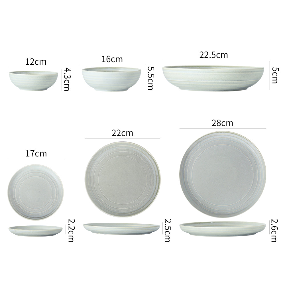 SHUER 28CM Dinner Dish Ceramic Tableware Set Green, Suitable for Ramadan, Wedding Scenes