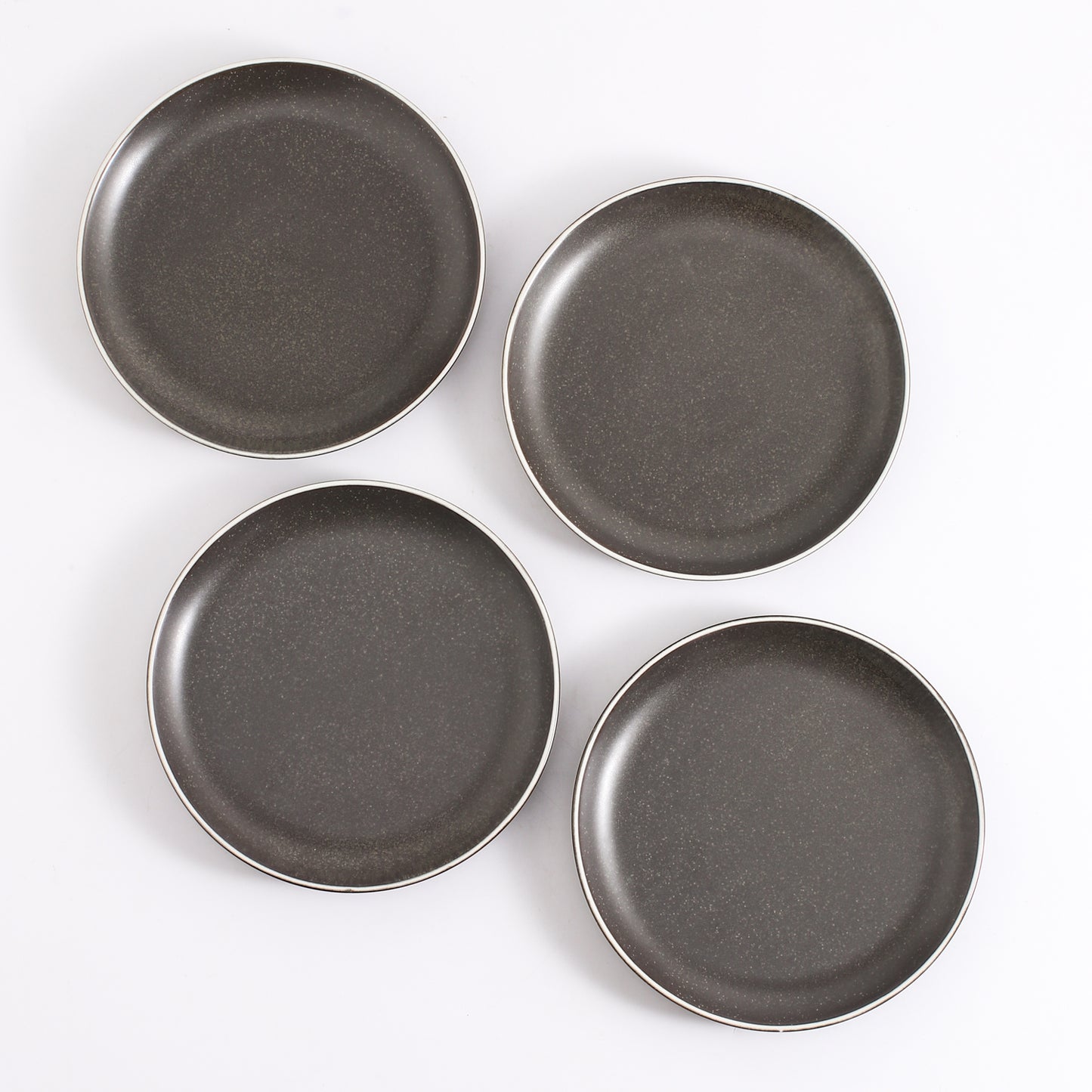 SHUER 20CM Dinner Dish Ceramic Dishware of 4PCS Blank, Suitable for Ramadan, Wedding, Dinner Scenes