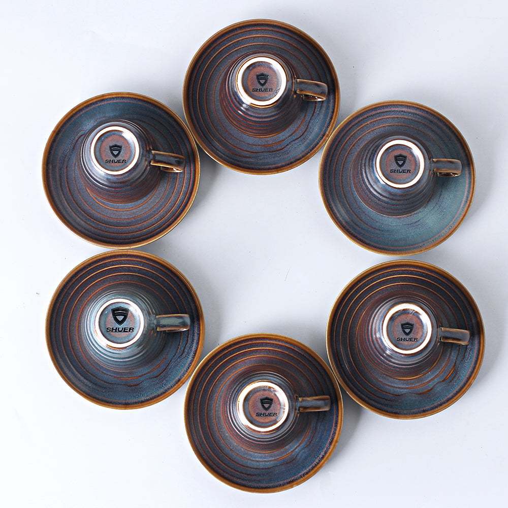 SHUER 80ml Tea&Coffee Cups Set Suitable for Ramadan, Wedding, Dinner Scenes