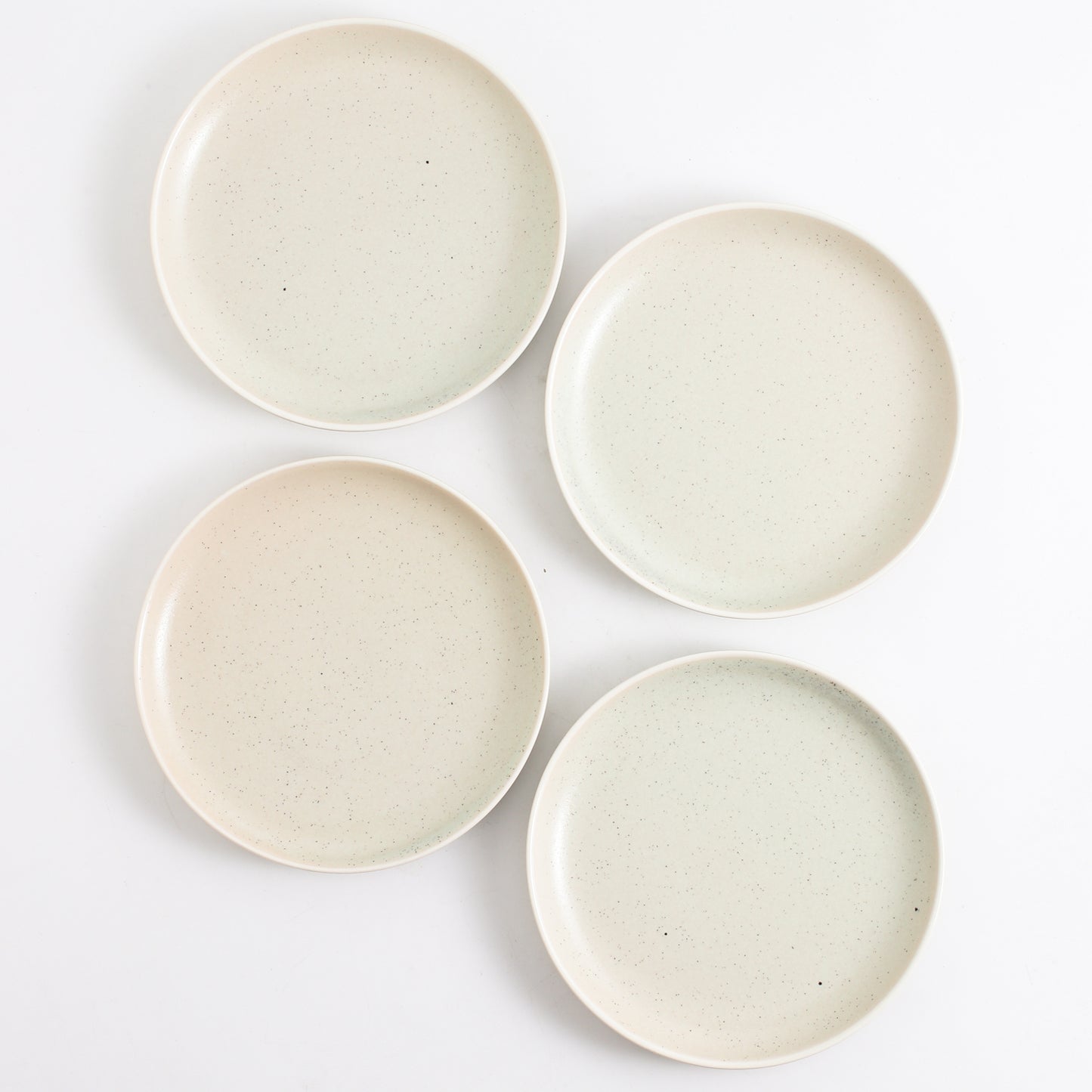 SHUER 20.2CM Dinner Dish Ceramic Dishware of 4PCS Beige, Suitable for Ramadan, Wedding, Dinner Scenes