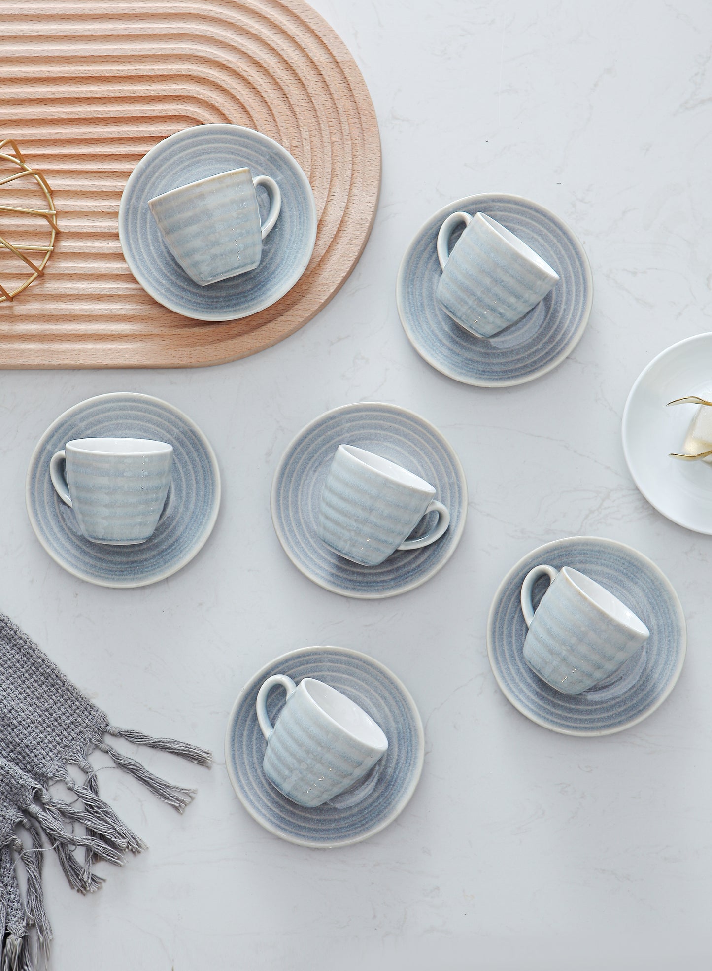 SHUER 80ml Tea&Coffee Cups Set Suitable for Ramadan, Wedding, Dinner Scenes