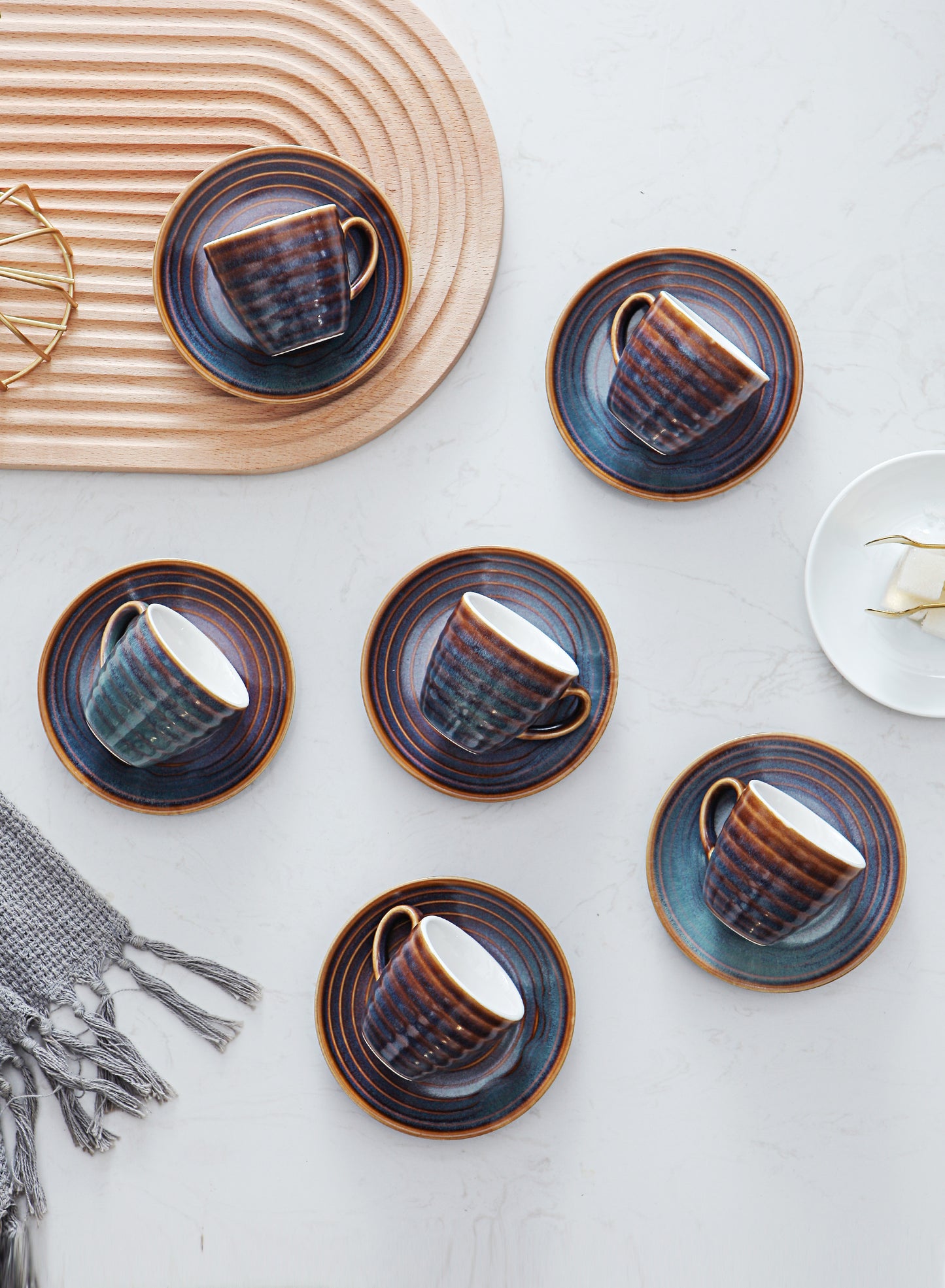 SHUER 80ml Tea&Coffee Cups Set Suitable for Ramadan, Wedding, Dinner Scenes