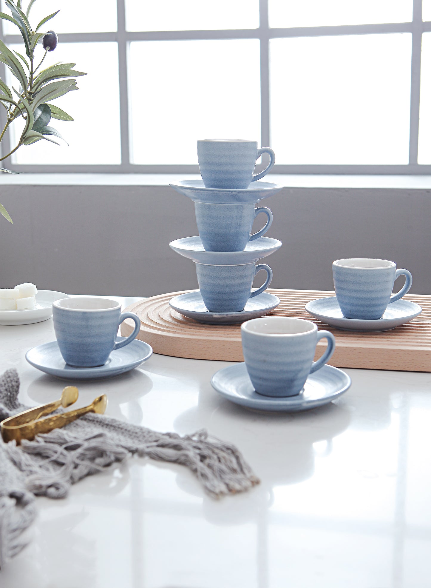 SHUER 80ml Tea&Coffee Cups Set Suitable for Ramadan, Wedding, Dinner Scenes