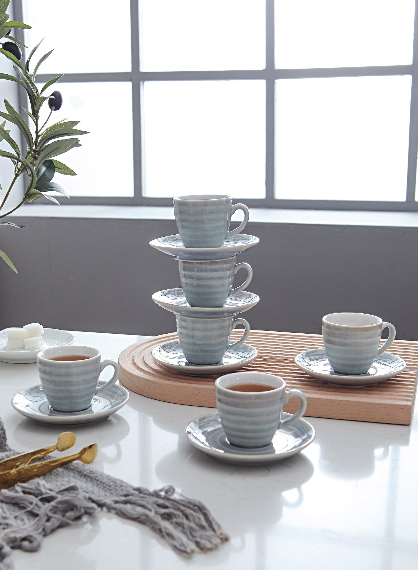 SHUER 80ml Tea&Coffee Cups Set Suitable for Ramadan, Wedding, Dinner Scenes