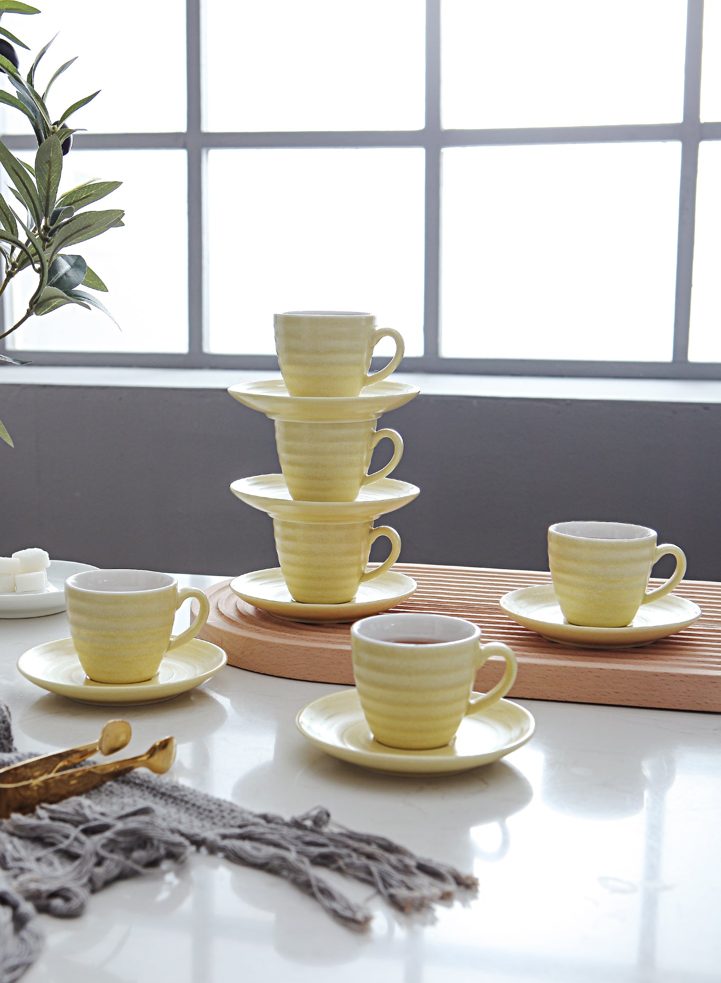 SHUER 80ml Tea&Coffee Cups Set Suitable for Ramadan, Wedding, Dinner Scenes