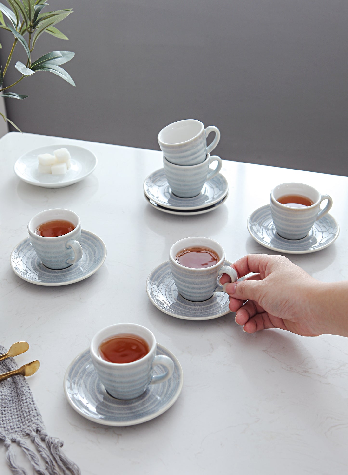 SHUER 80ml Tea&Coffee Cups Set Suitable for Ramadan, Wedding, Dinner Scenes