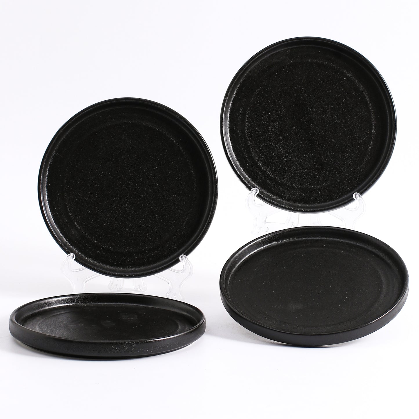SHUER 18CM Dinner Dish Ceramic Dinnerware Set of 4PCS Blank, Suitable for Ramadan, Wedding, Dinner Scenes