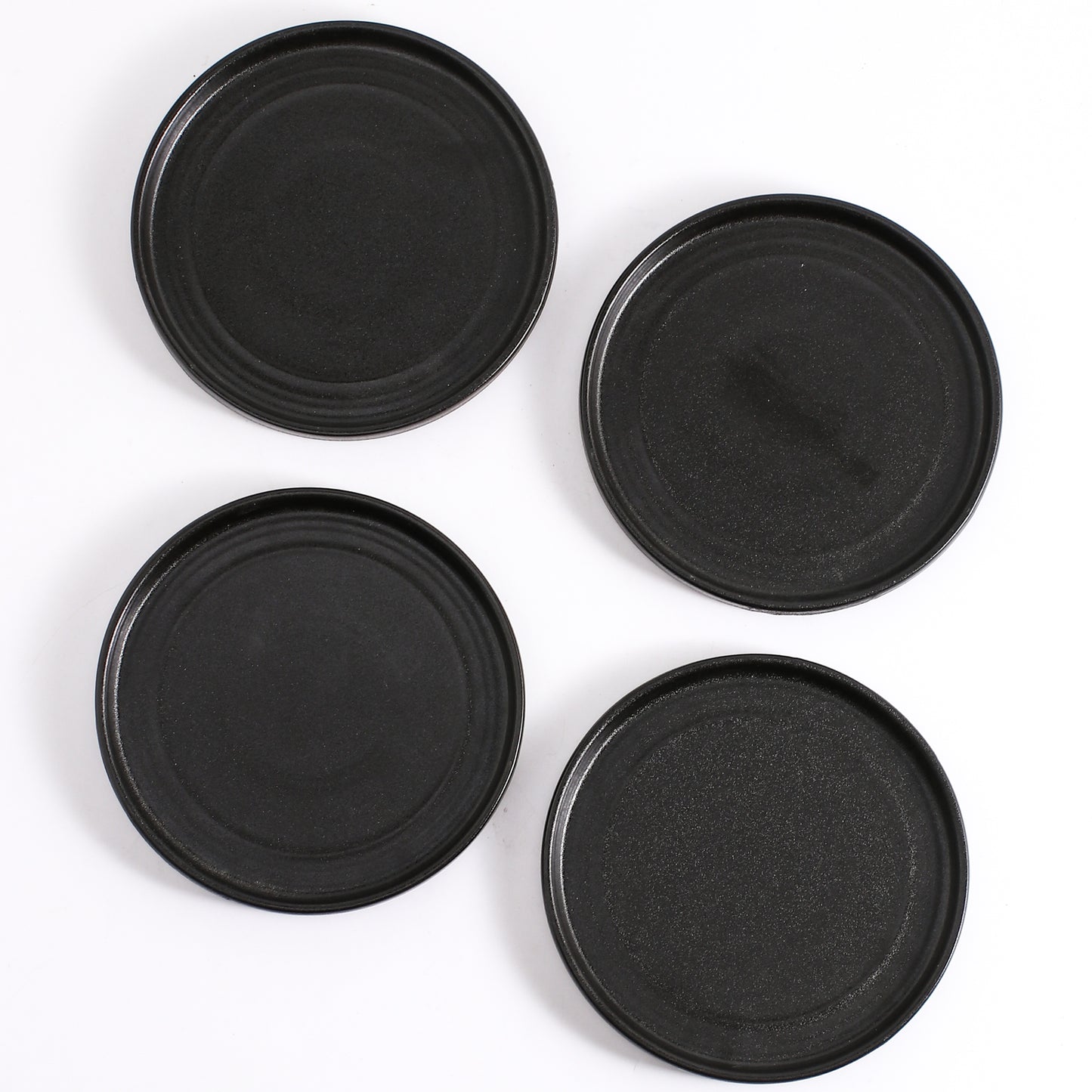 SHUER 18CM Dinner Dish Ceramic Dinnerware Set of 4PCS Blank, Suitable for Ramadan, Wedding, Dinner Scenes